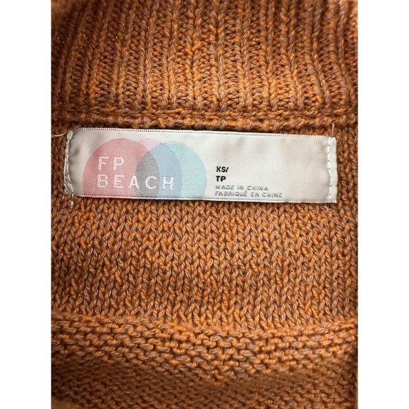 Free People FP‎ Beach Pullover Mock Sweater Women's XS Oversized Top Outdoor - Picture 4 of 10